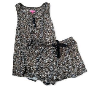 Betsey johnson leopard pajama set